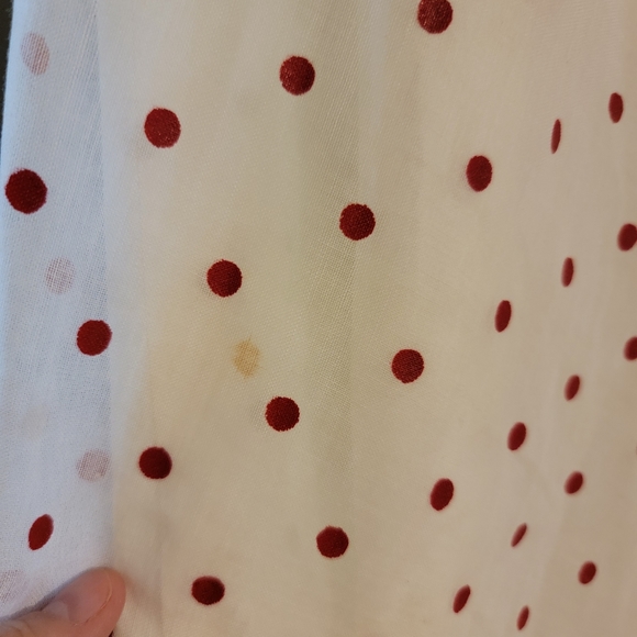 Vintage | Red Polka Dot Ruffle Maxi Dress - Picture 8 of 11